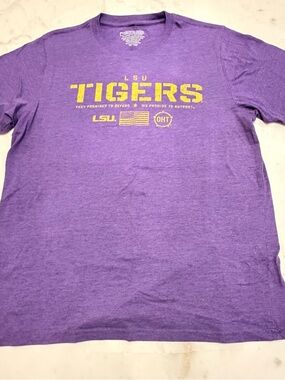 LSU Tigers NCAA Purple Short Sleeve Graphic Tee Size Large